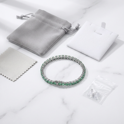 Pulseira Tennis Cravejada Moissanite Verde | Viridian