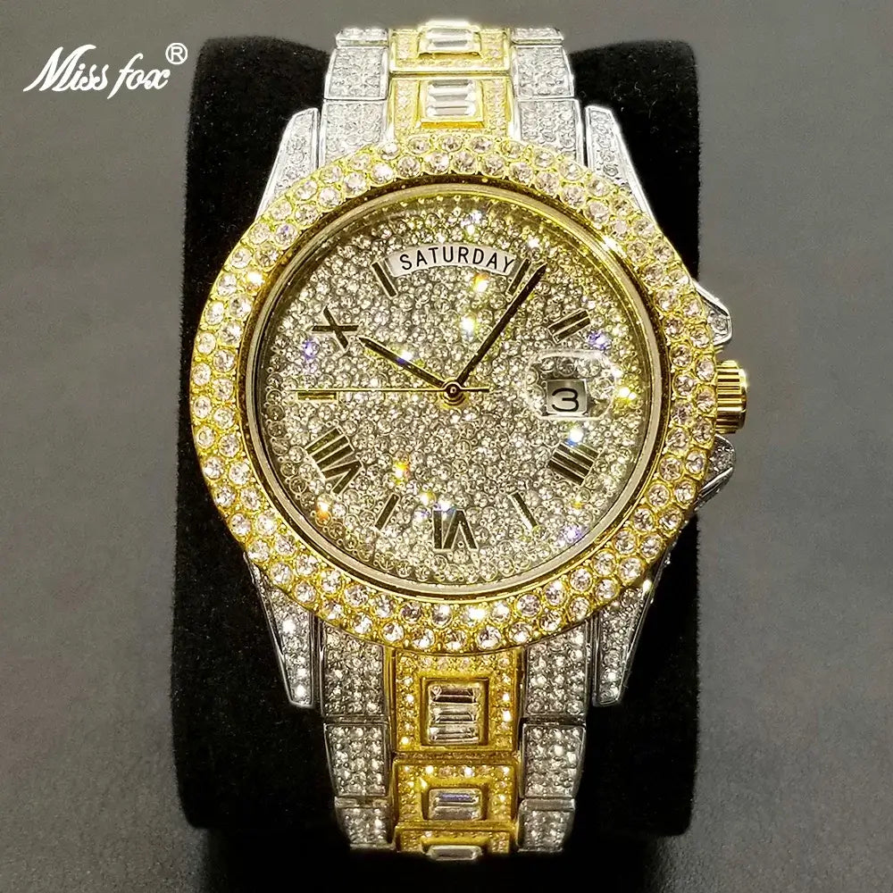 Relógio Masculino Cravejado Day-Date | Imperador