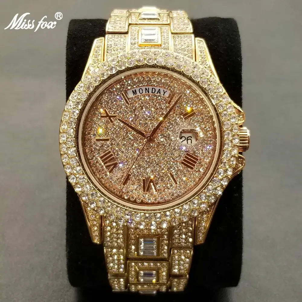 Relógio Masculino Cravejado Day-Date | Imperador