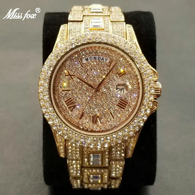 Relógio Masculino Cravejado Day-Date | Imperador