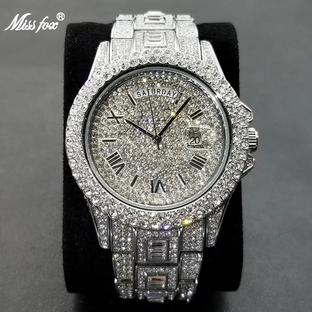 Relógio Masculino Cravejado Day-Date | Imperador