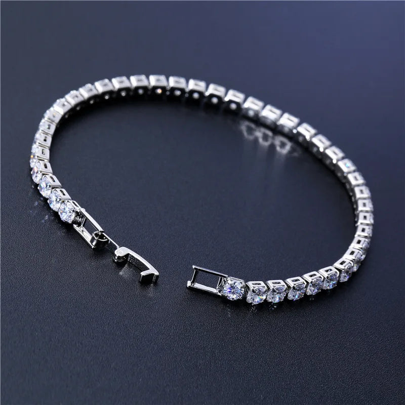 Pulseira Masculina Tennis Cravejada 4 mm | Prisma