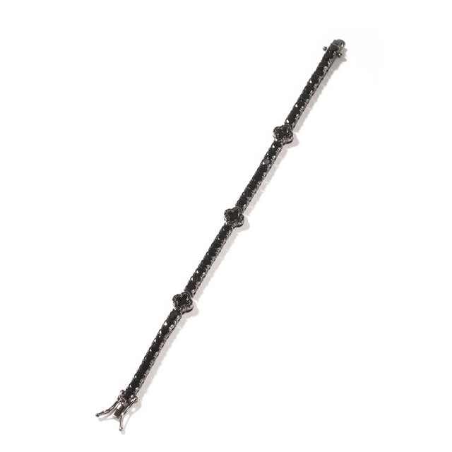 Pulseira Masculina Cravejada Trevo Preto | OnyxLux