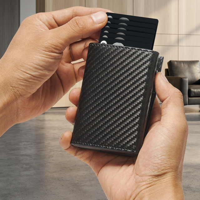 Carteira Masculina Pop-Up Fibra de Carbono | AstroSlim