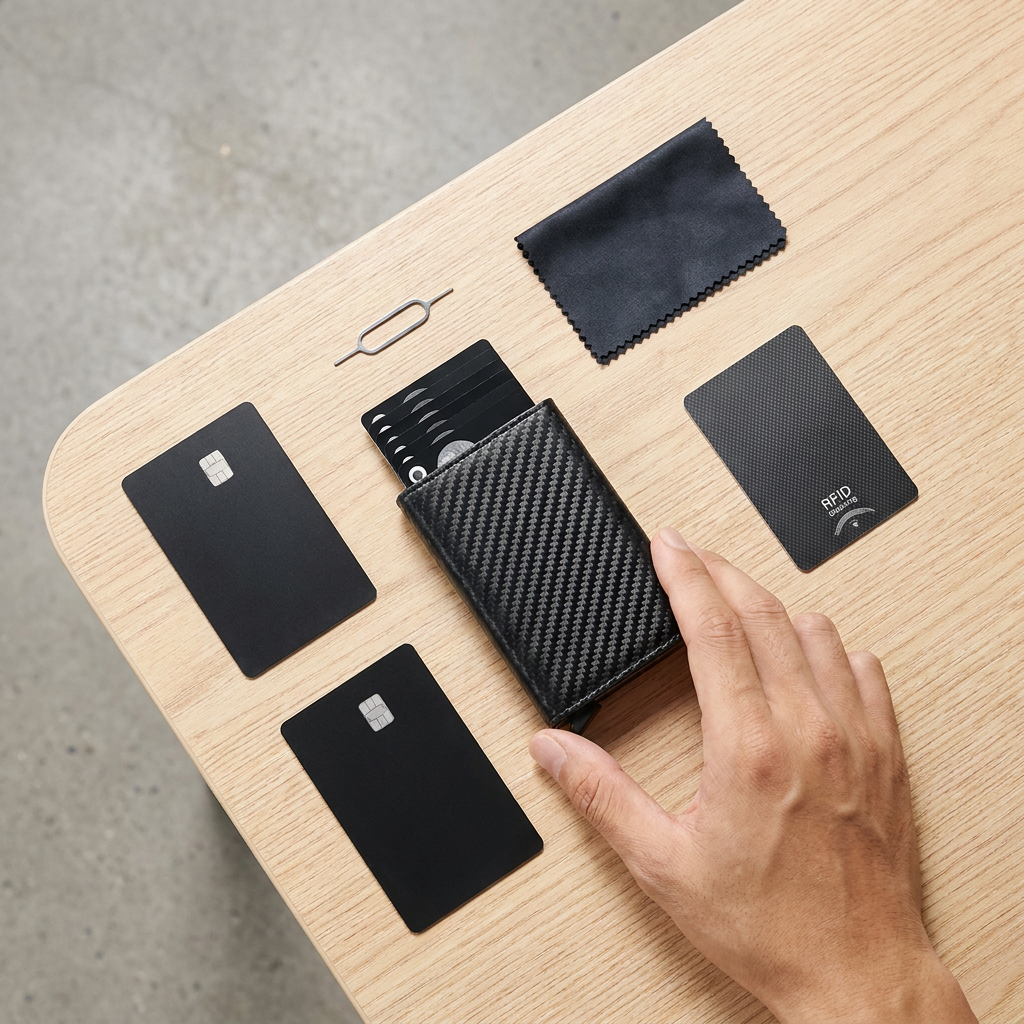 Carteira Masculina Pop-Up Fibra de Carbono | TechSlim
