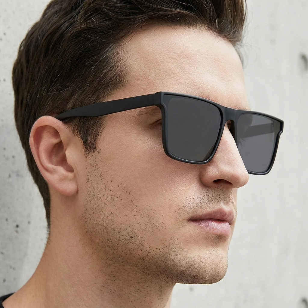 Óculos de Sol Masculino Retangular | Noir