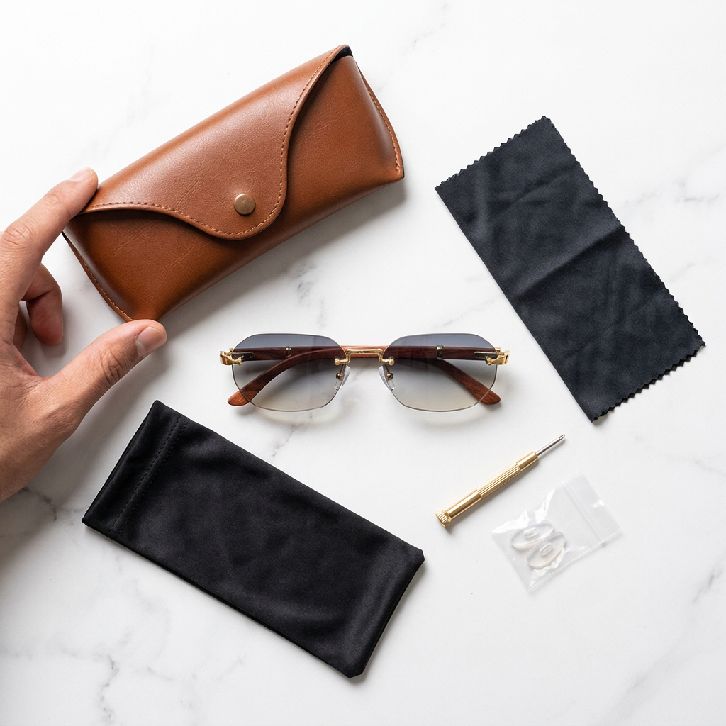 Óculos de Sol Masculino Rimless Lux | Visione