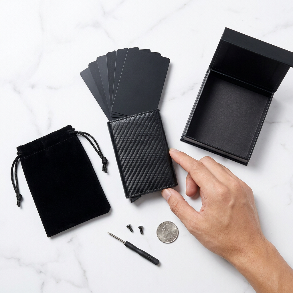 Carteira Masculina Pop-Up Fibra de Carbono | AstroSlim