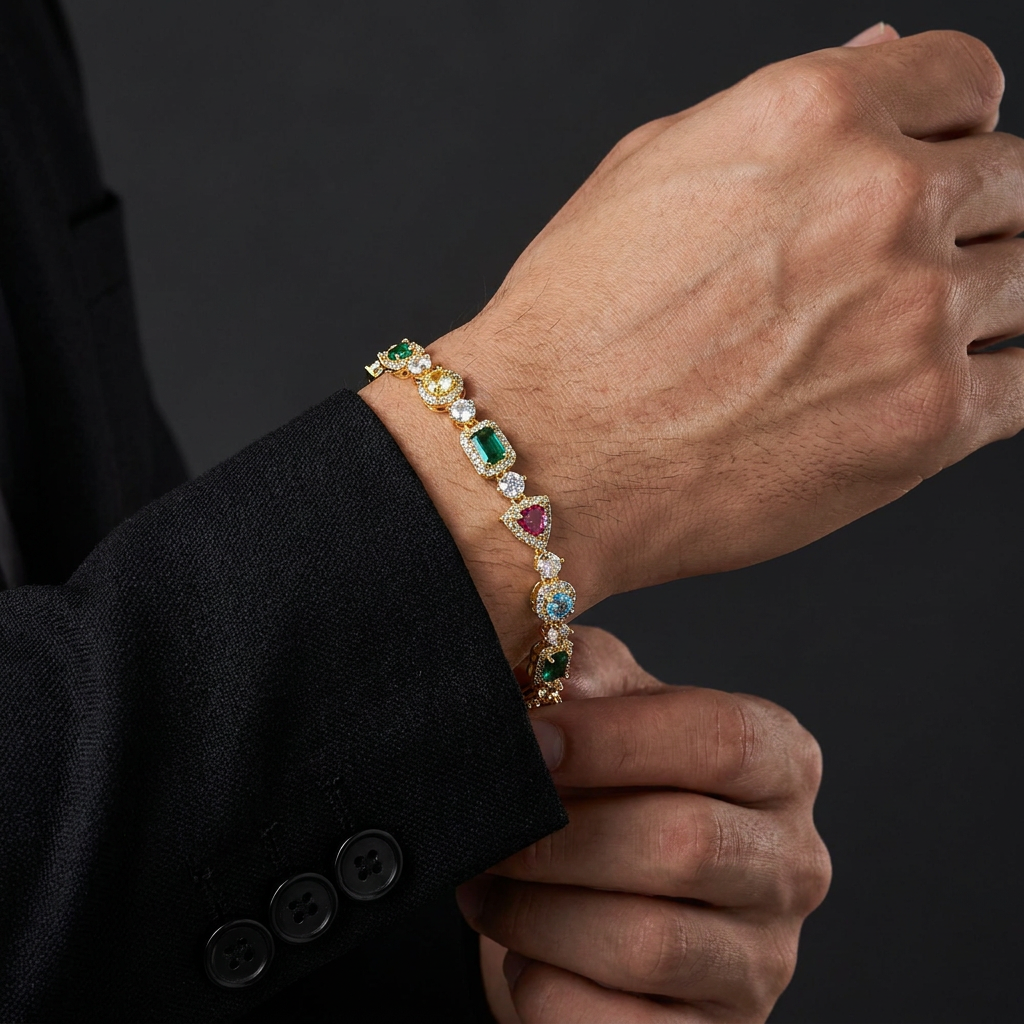 Pulseira Tennis Cravejada Multicolorida | Gemina
