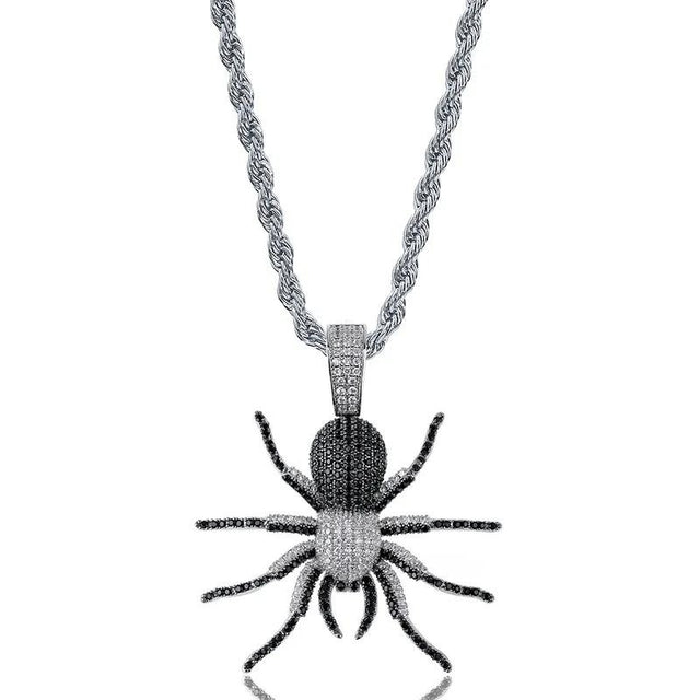 Colar Masculino Pingente Aranha Cravejado | Aracne | fotografia original 5