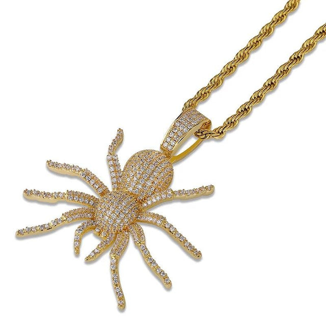Colar Masculino Pingente Aranha Cravejado | Aracne | fotografia original 6