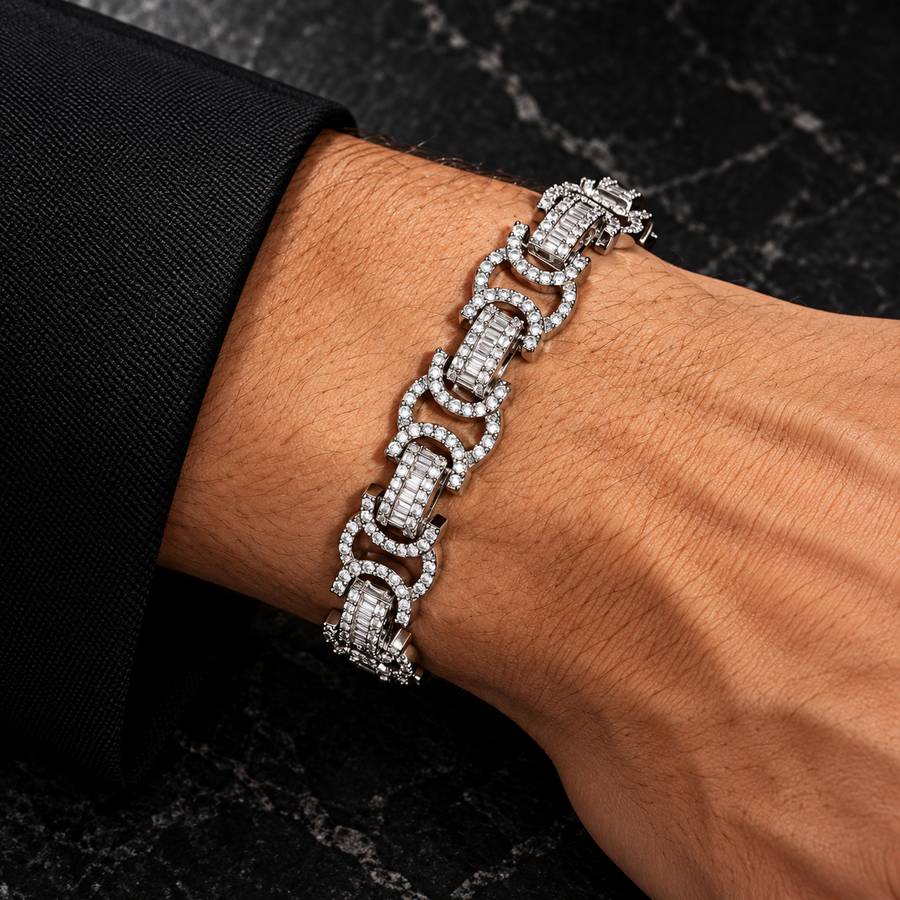 Pulseira Masculina Cravejada Atlas | Valenne