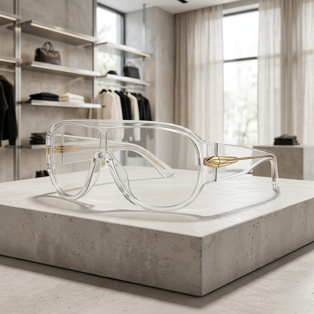 Óculos de Sol Shield Oversized | Visionary - Transparente
